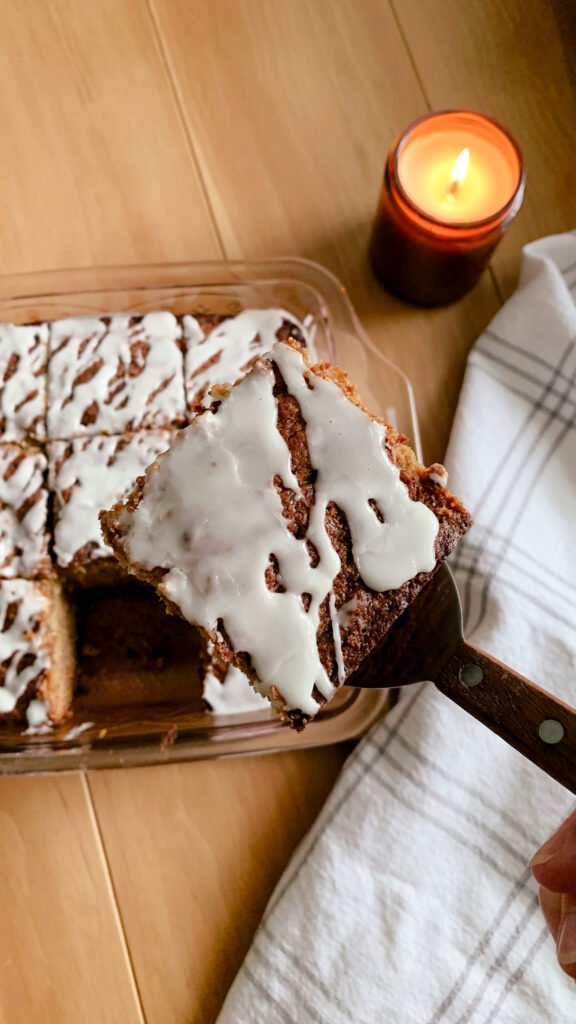 fresh milled banana bread coffee cake