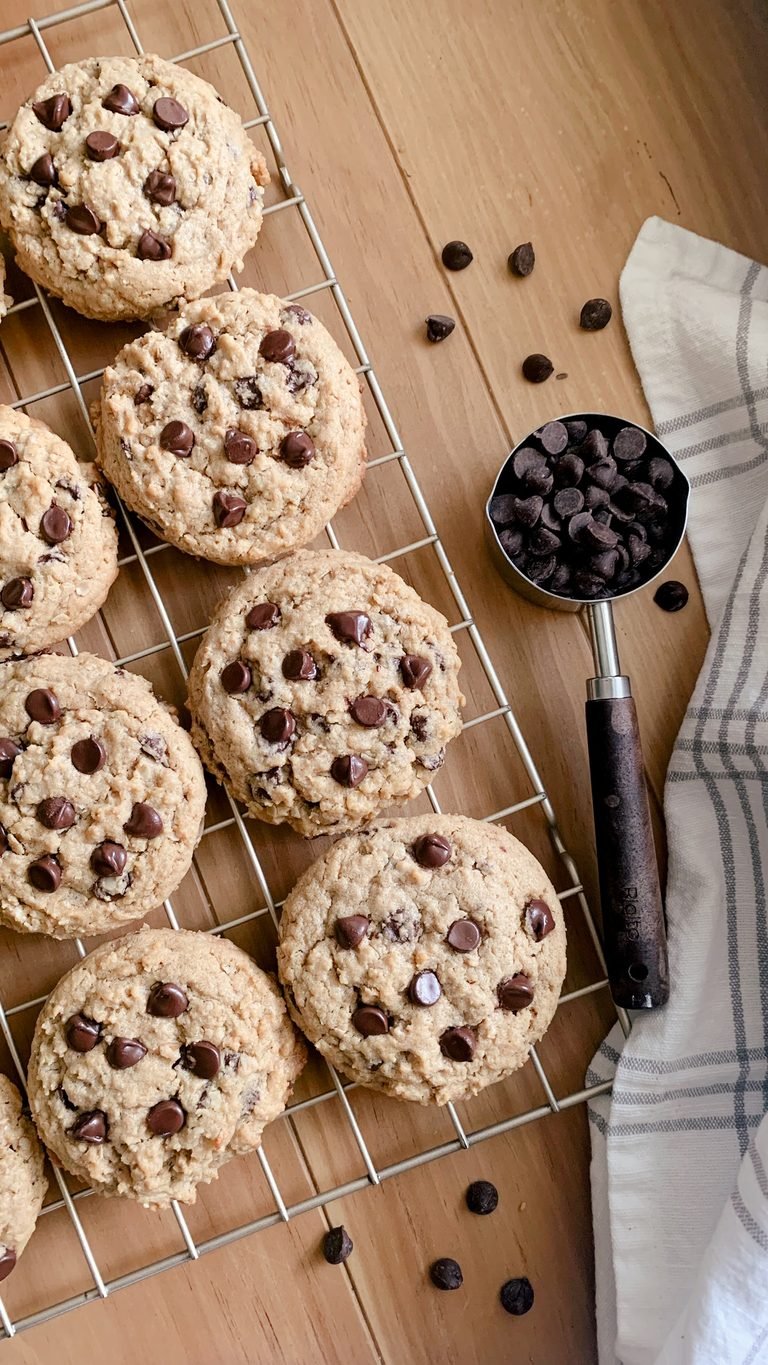 Fresh Milled Peanut Butter Oatmeal Chocolate Chip Cookies